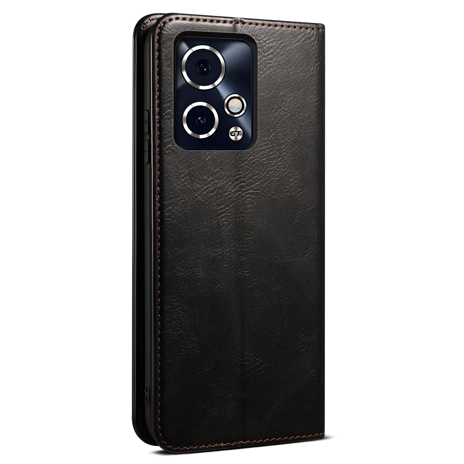 For Honor 90 GT 5G PU Leather Case Card Slot Wallet Phone Shell Crazy Horse Pattern - Black For Honor 90 GT 5G PU Leather Case Card Slot Wallet Phone Shell Crazy Horse Pattern - Black